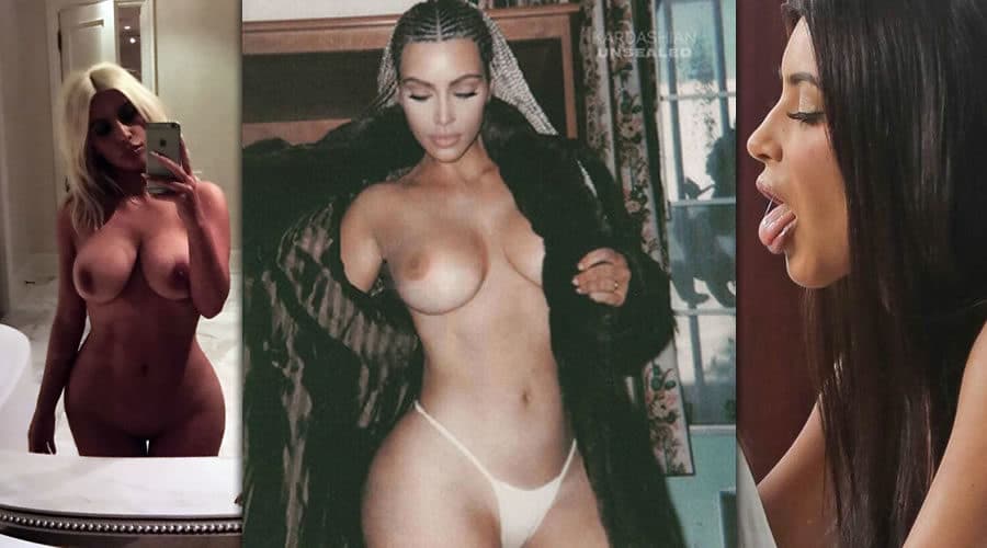 Kim Kardashian nudes collage