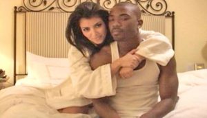 Kim K and Ray J hugging